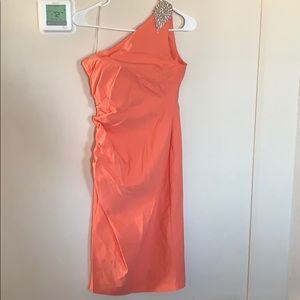 Coral wiggle pinup dress